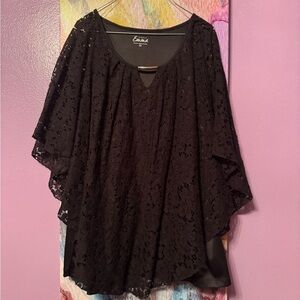 Simply Emma Elegant Black Lace Top